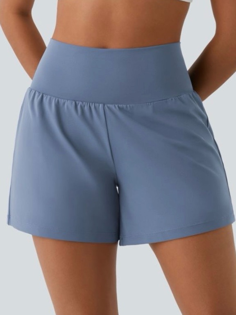 XLARGE.( LONG). HALARA SOFTLY ZERO 2 IN 1 YOGA SHORTS 5”
